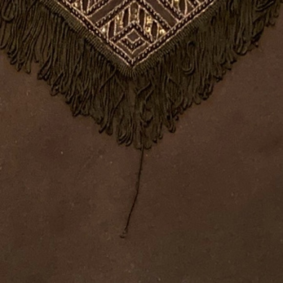 Express Black Eyelet Beaded Sequined Fringe Sleeveless Top - Picture 8 of 8